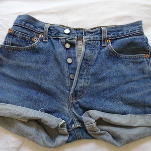 501 Levi Strauss & Co. High Waisted Jean Shorts